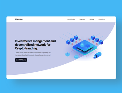 RTXCOINS Platform for Crypto blockchain crypto design landingpage ui ux web3.0 webdesign website