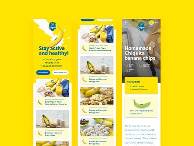 Chiquita banana healthy recipes . banana mobile ui