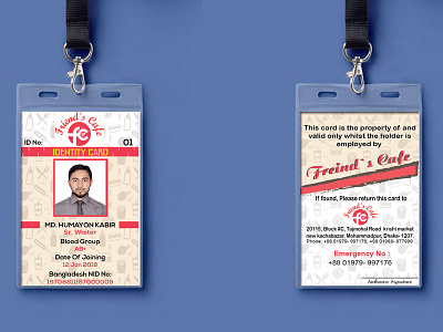 ID Card Design for_Reastaurant_Freinds Cafe