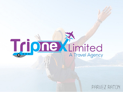 Tripnex Limimed_Logo Design_Parvez Raton app awesome design branding design flat icon illustration illustrator logo logo a day touch tourism track travel type typography ui ux vector web