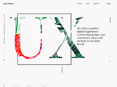 Concept for creative agency design uiux