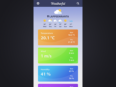 Weather app app ui weather