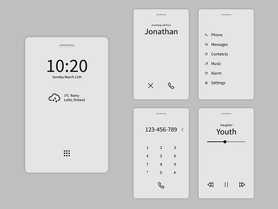 Minimalistic Mobile UI - Light minimalistic mobile ui