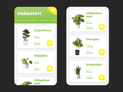 Online plant store app mobile online plant shop store ui