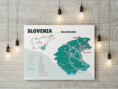 Infographic map of Slovenia