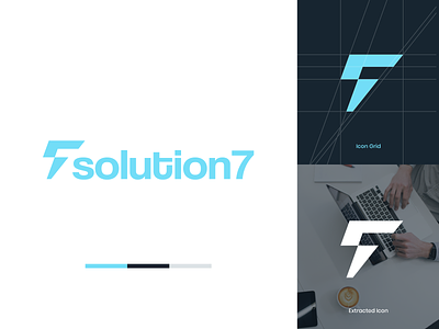 S + 7 Logo for Technology Startup brand identity logo logo design minimalist new business startup technology thunderbolt