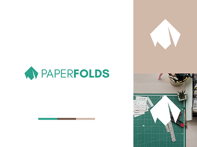 PaperFolds | Brand Identity brand and identity brand identity branding branding design logo logo design minimal minimalist negative space paper paper art papercraft