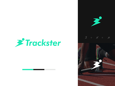 Trackster | App Logo app app icon design app logo brand and identity brand identity branding branding design fitness logo logo design minimal