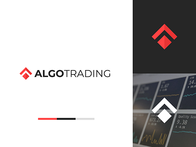 AlgoTrading | Trading Solutions Logo brand and identity brand identity branding branding design logo logo design minimal technology logo trading