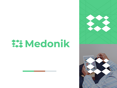 Medonik | Health Startup Logo brand brand and identity brand identity branding branding concept branding design health care health logo logo logo concept logo design medical logo minimalist negative space logo startup