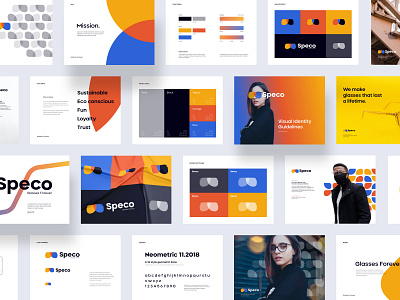 Speco Visual Identity brand identity branding clean clean design color palette colors design glasses logo logodesign minimal modern patterns poster typeface typography ui ux values website