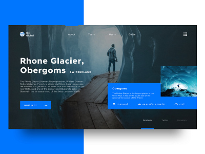 Ice Global concept landing landing page modern page sketch app ui website