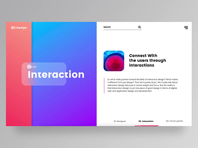 Interaction adobe adobe xd animation concept design gradients interace interaction interaction design landing page minimal modern page typography ui ui ux userexperiance uxdesign website