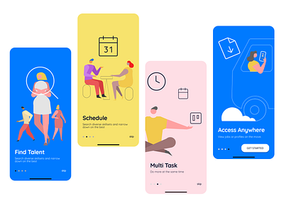 Onboarding screens