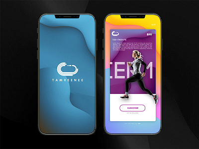 Tamreenee App app application fitness app logo mobile app ui