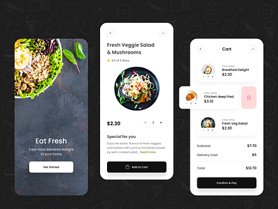 Food Delivery App by Chris Shan for RapidGems Experience Studio on Dribbble