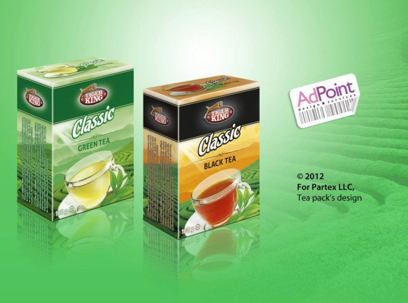 Tiger King tea package design. 2012 by Dmitry Morozov on Dribbble