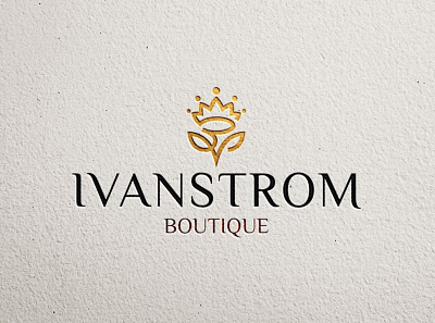 Ivanstrome flowers boutique logo. 2017 brand brand identity design logo logotype