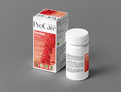 Health supplements packaging design ProCare by SojiLabs design illustration package design vector