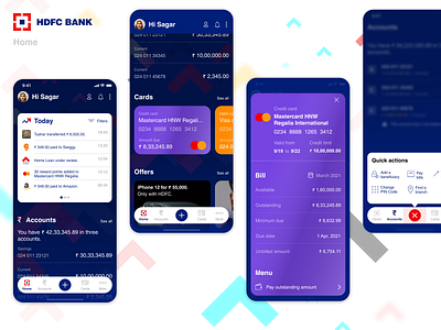 HDFC App Redesign - Home