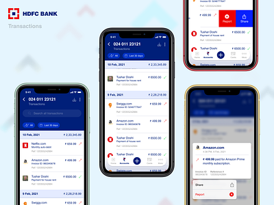 HDFC app Redesign app bank bank app banking card design figma finance hdfc portfolio ui