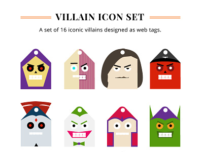How well do you know your villains? ai free download freebie icons illustration tags villain
