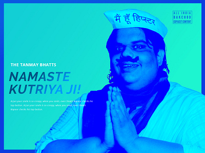 Tanmay Bhat Profile Card - All India Bakchod card gradient photoshop profile