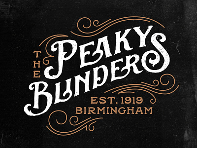 Peaky Blinders Logo 1920s birmingham decorative elements england grunge logo logodesign netflix peaky blinders retro rough vintage