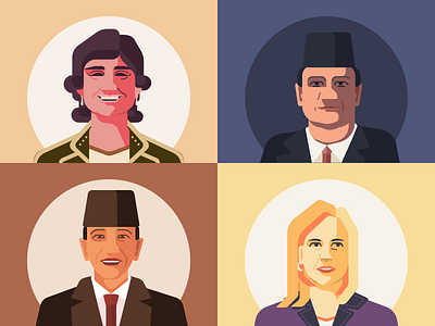 Portraits of entrepreneurs and politicians design figuredrawing illustration sketch vector