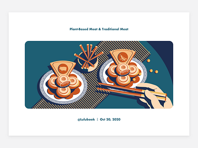 Alt meat foodtech content design design foodtech illustration meat mooncake
