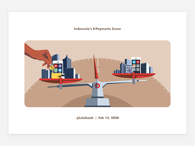 Indonesia's E-Payments Scene balence design graphic design illustration mobile sketch