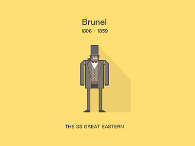 Sambard Kingdom Brunel 19centry brunel graphic design illustration smoking the ss great eastern