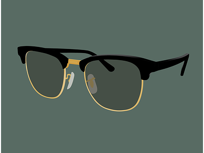 Clubmasters clubmasters gradients graphic greens iconic illustration raybans