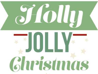 Holly Jolly design greens holidays typografia typography