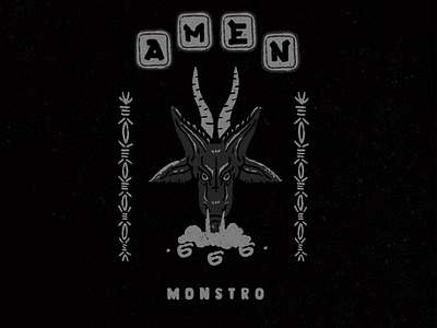 monstro 666 animal art artwork blackandwhite cover artwork coverart demon gavilan illustration monstro poster
