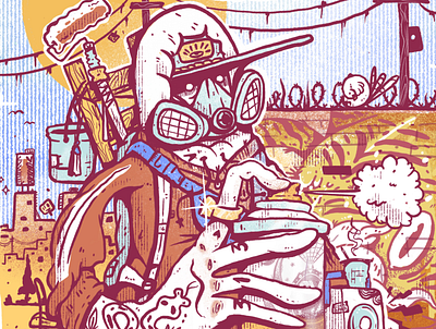 Bog / Graffiti cartel character color graffiti illustration