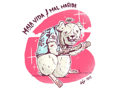 Cuy Gangsta Gavilan Gvln animal character cuy gangsta gavilan guinea pig illustration