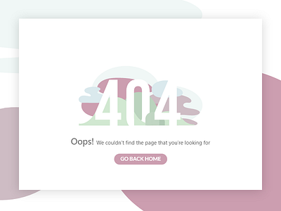 UI daily 008 - 404 Error 404 daily chalenge error oops pastel ux ui violet