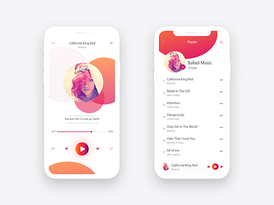 UI daily 009 - Music Player 002 daily ui music pink player violet