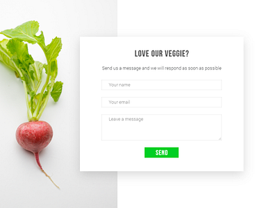 UI daily 028 - Contact Us 023 contact us get in touch green message uidaily vegetable