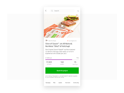 UI daily 032 - Crowdfunding Campaign 032 backthisproject campaign crowdfunding funds sliceofsauce uidaily