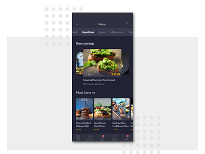 UI daily 045 - Food and Drink Menu 024 dark theme drink food menu uidaily