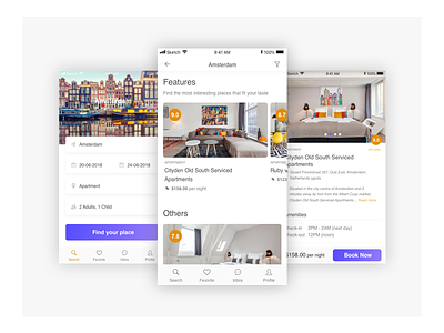 Ui daily 067 - hotel booking 067 amsterdam apartment app booking hotel mobile netherlands room ui ui daily