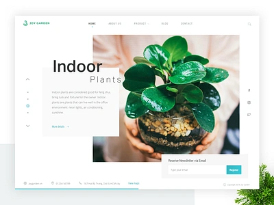 Joygarden Redesign cacti garder one page plant succulent ui website