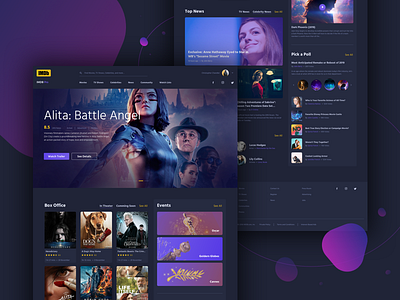 Imdb Redesign alita films imdb movies rates ui ux design web