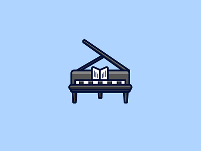 Piano creative design flatdesign icon illustration instrument music piano vector