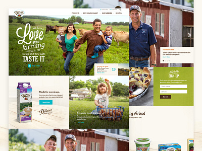 Organic Valley Homepage desktop digital hz organic valley product ui ux website