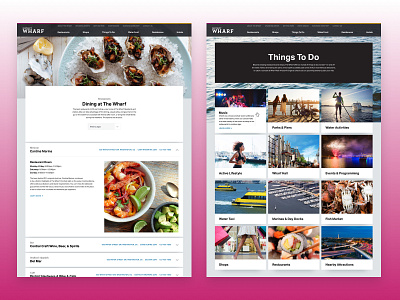 District Wharf — Restaurants & Things To Do branding digital hz product ui ux website