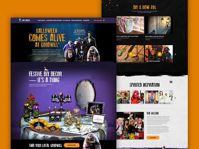 Goodwill Halloween Microsite digital hz interaction design interactive interactive design product ui ux website