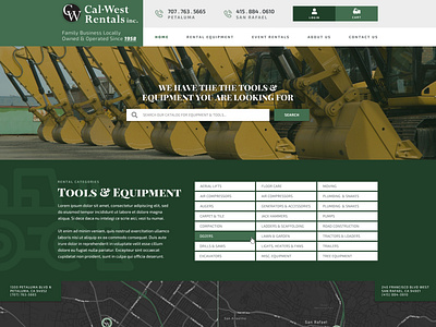CalWest Rentals Homepage Design